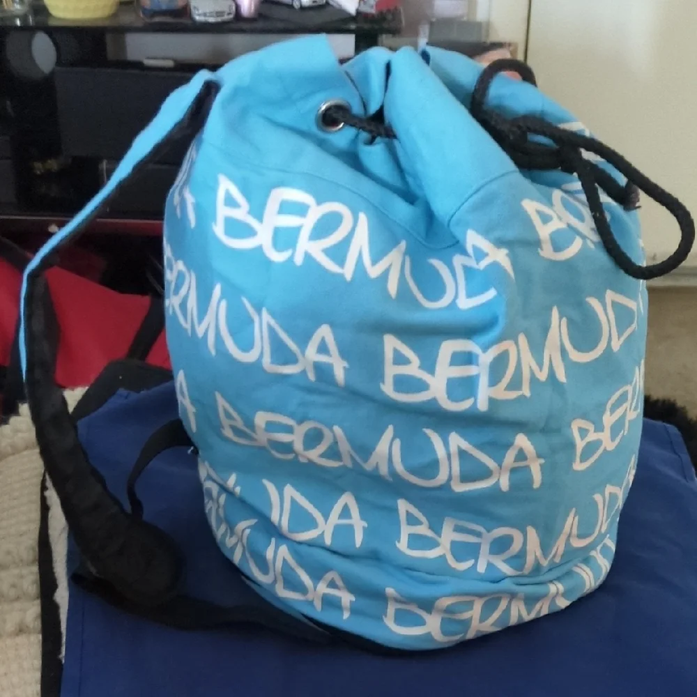 Blue Bermuda Drawstring Backpack - Picture 4 of 4